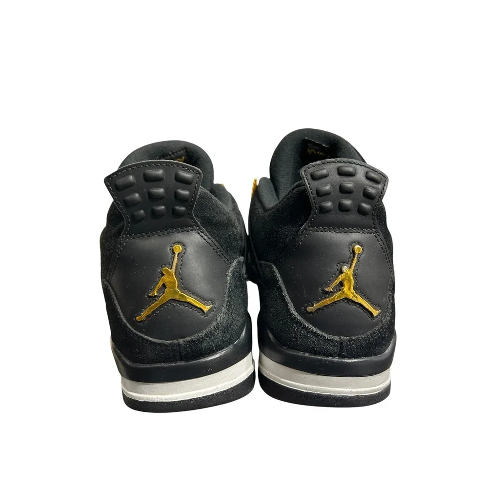 Air Jordan 4 Retro Royalty Black Metallic Gold‎ 308497-032 Mens Size 9.5 grunge